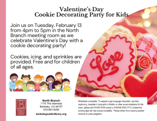 flyer for valentine's day cookie decorating party