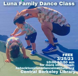 Luna Family Dance Class flyer showing a family 