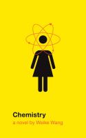 Chemistry book cover. Icon of a woman, with the head circled by atomic rings.