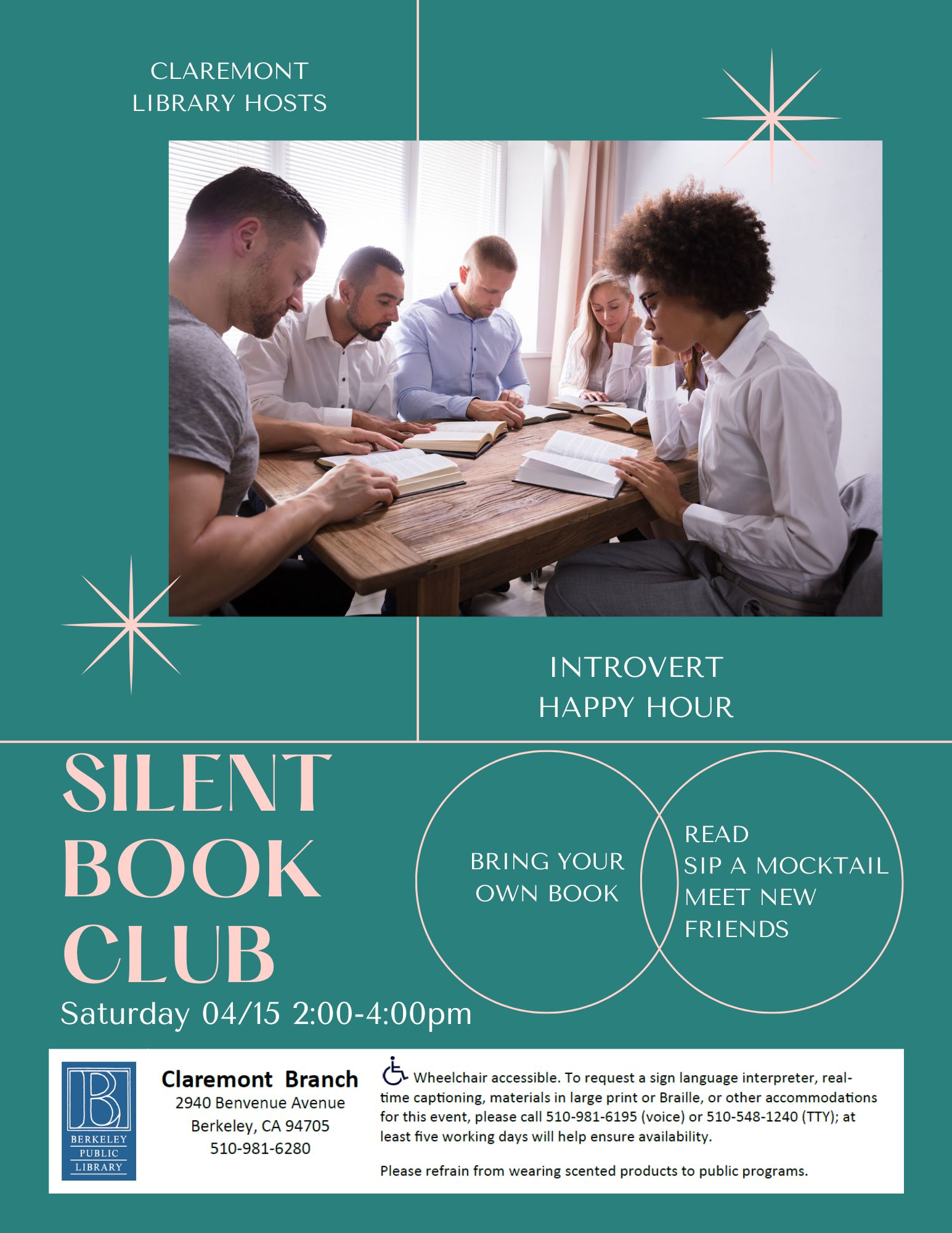 Silent Book Club Berkeley Public Library silent-book-club-in-person-galena-public-library-district