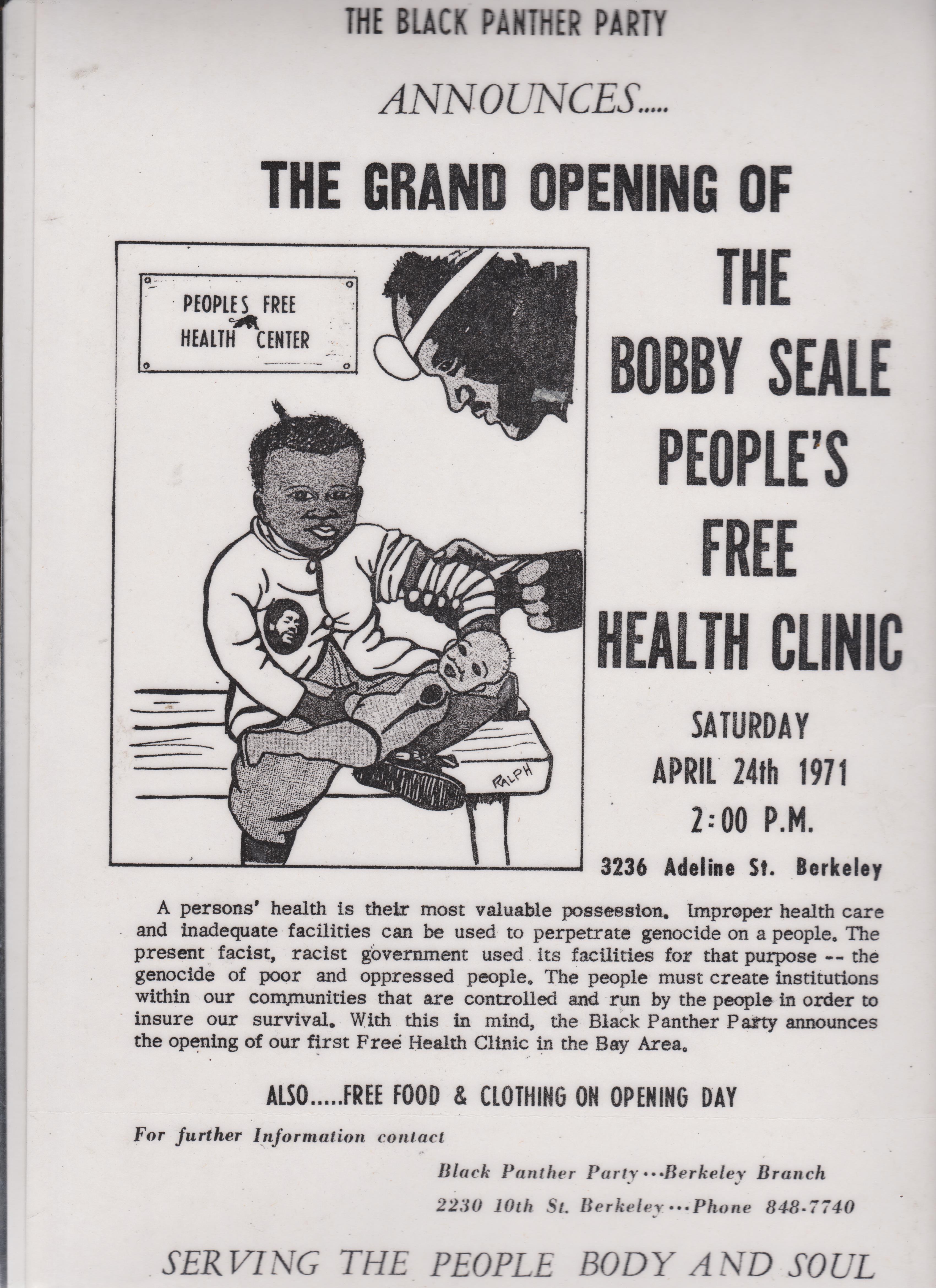 Poster for free medical clinic
