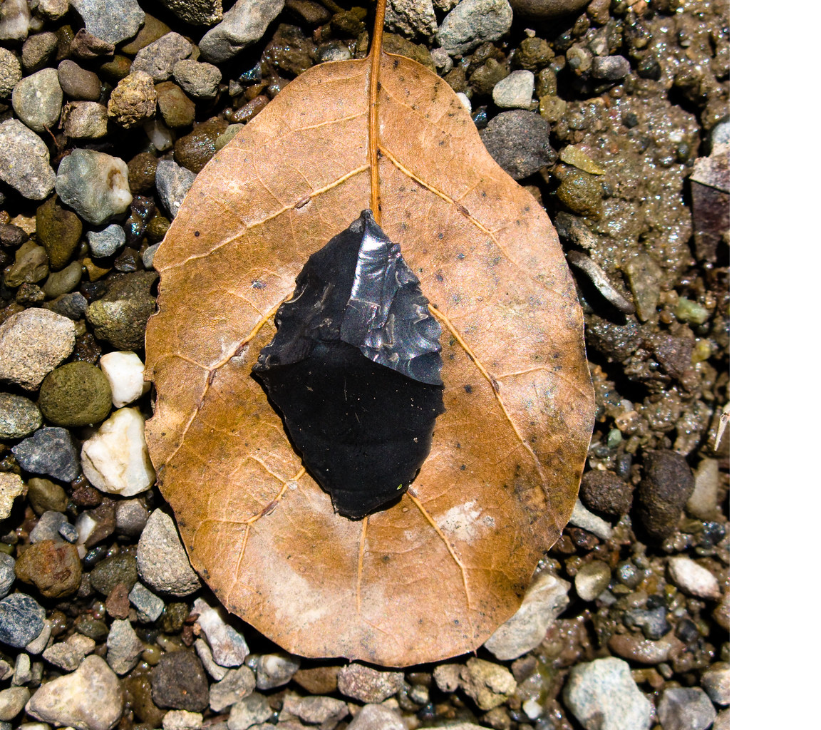 photo of obsidian arrowhead