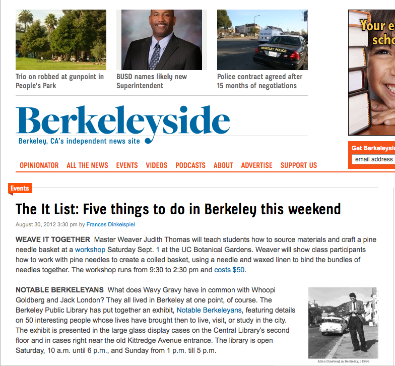 Screenshot of Berkeleyside article