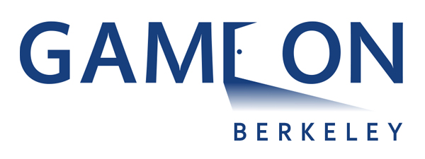 Game On Berkeley Logo with an opening door