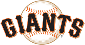 San Francisco Giants logo with baseball behind "GIANTS" in trademark lettering