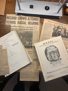 historical documents such as newspaper clipping