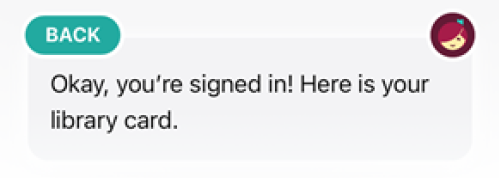 Dialog confirming verification