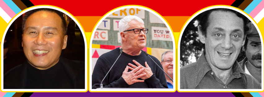 three photographs of LGBTQIA activists