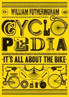 Cyclopeida Book cover with illustrations of various bicycles and parts