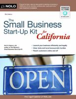 The small business start-up kit for California