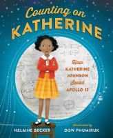 Counting on Katherine book cover with girl standing in front of moon