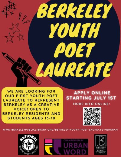 Berkeley Youth Poet Laureate announcement flyer