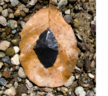 photo of obsidian arrowhead