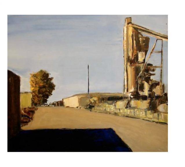 Second Street, Berkeley, oil, 2007 by Pete Najarian