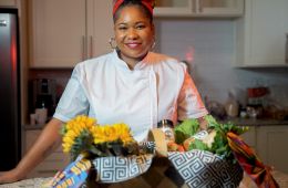 Chef Liesha in the kitchen