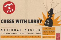 chess with Larry on September 23 at 10:30am