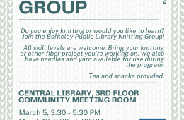 Knitting Group flyer