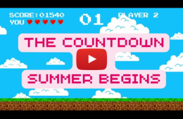 Summer Countdown Begins as title screen of video game