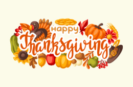 Image with the words Happy Thanksgiving
