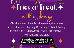 trick or treat at the library