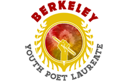 fist holding pencil with the words Berkeley Youth Poet Laurate surrounding the fist