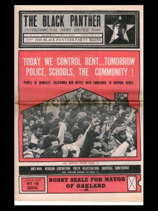 Historic image of The Black Panther newspaper