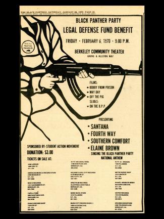 Graphic poster for a Black Panther benefit