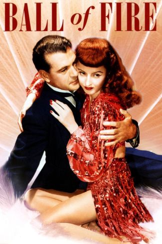 Ball of Fire movie poster from 1941 of Gary Cooper and Barbara Stanwyck