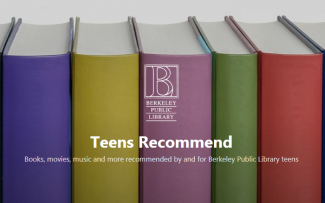 Row of colorful book spines with BPL Teens Recommend blog header