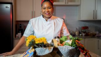 Chef Liesha in the kitchen
