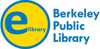 Yellow circle with large "e" and small "library".  Next to it is text that reads Berkeley Public Library.