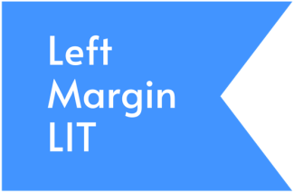 Left Margin Lit in a blue flag