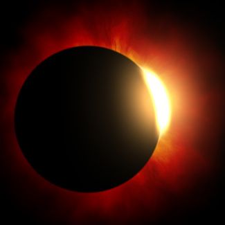 photograph of a solar eclipse