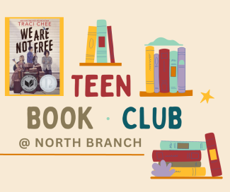 event title with image of books 