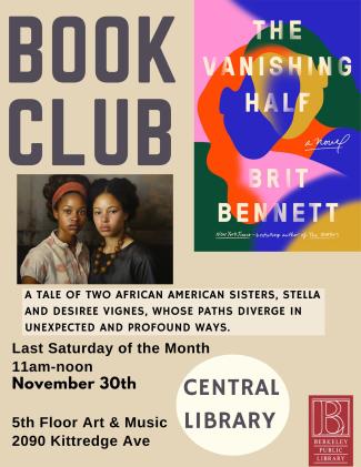 image of two young African-American women and an image of the book "The Vanishing Half"