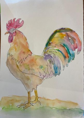 rooster on blick student grade paper