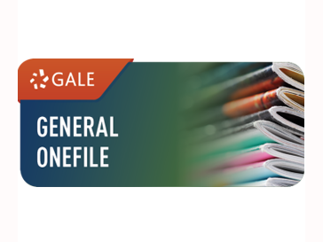 Stack of magazines and journals with title: "Gale General OneFile"