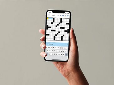 portable device with crossword puzzle