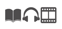 books, headset, film