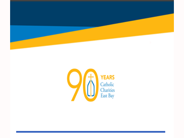 logo of 90 years with Catholic Charities of East Bay