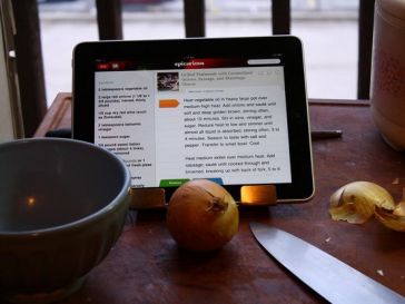 iPad in kitchen.  image CC2.0 https://www.flickr.com/photos/lexnger/4596784697