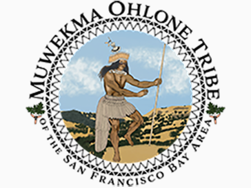 Muwekma Ohlone Tribe logo with dancer