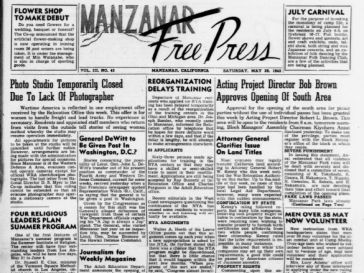 Manzinar Free Press newspaper