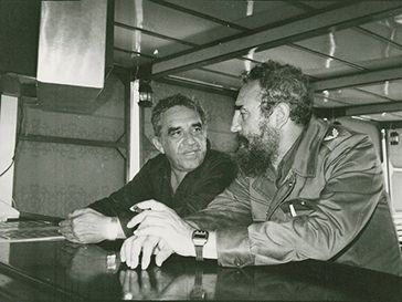 Gabriel García Márquez with Fidel Castro (Image from Harry Ransom Center)