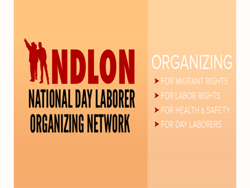 two people in silhouette next to acronym NDLON