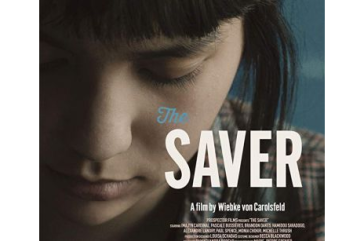 Young woman looking down with subtitle The Saver