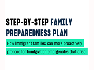 Text reading Step-By-Step Family Preparedness Plan