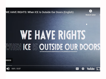 Thumbnail from video: We Have Rights When ICE is Outside Our Doors