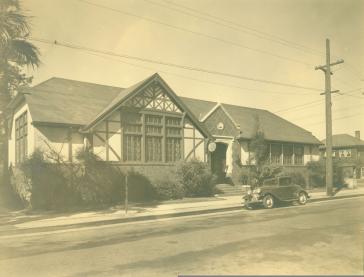 Claremont Branch exterior with car