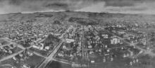 Panoramic photograph of Berkeley in 1908